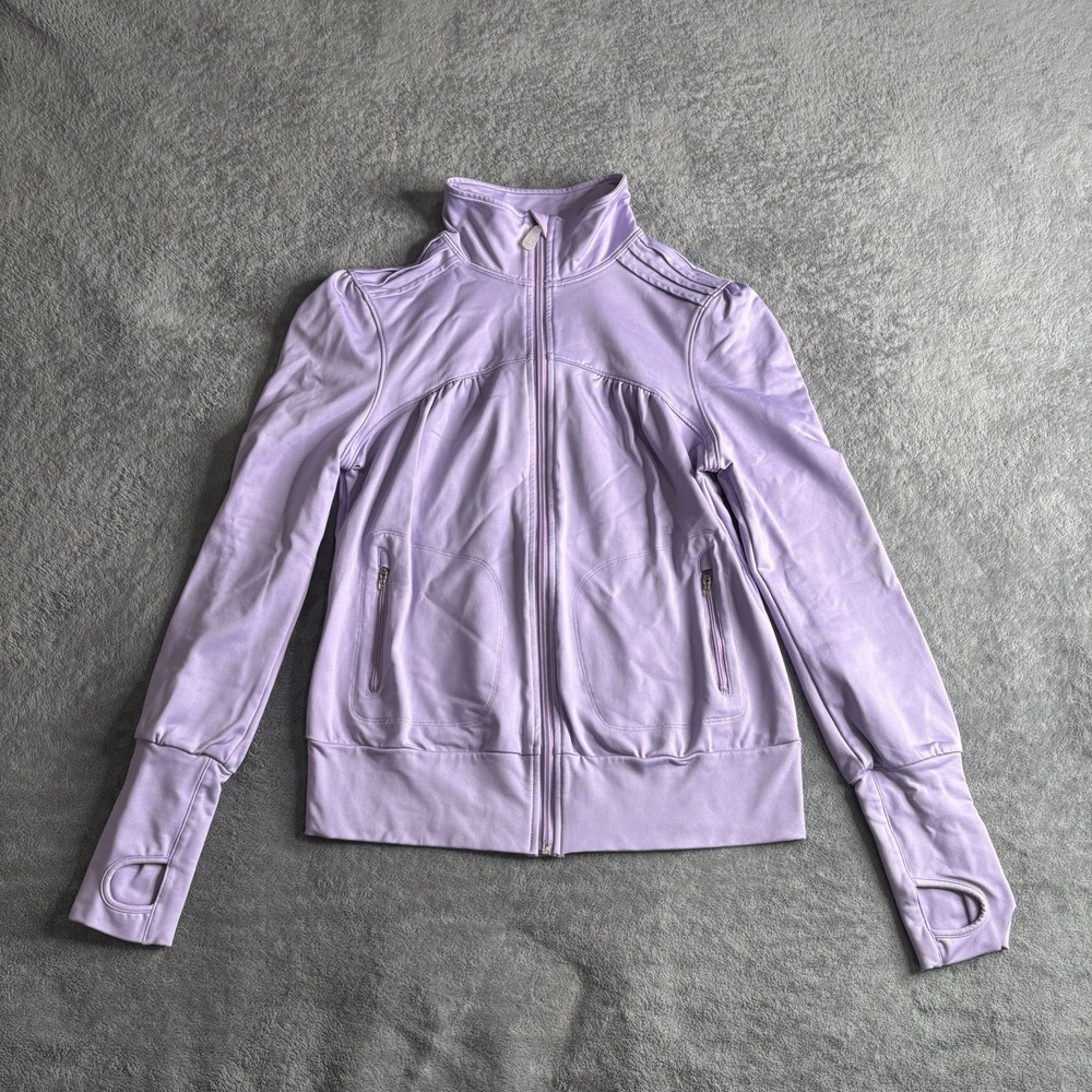 ALO Yoga Performance Track Jacket Full Zip Women Small Purple Cool Fit